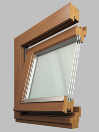 средне-подвесное квадратное окно